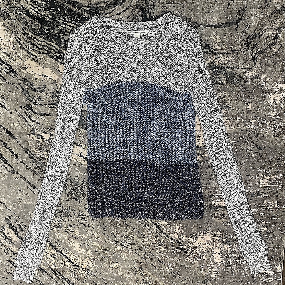 Cotton by Autumn Cashmere Color Block Sweater Sz XS